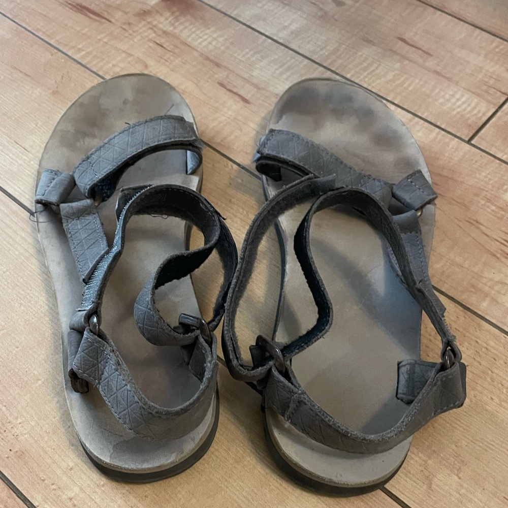 Teva Women's Original Universal Leather Insole Diamond Gray Sandals  Sz 10